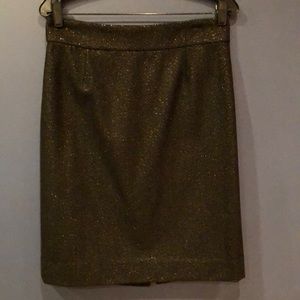 J. Crew Black and Gold Skirt